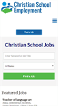 Mobile Screenshot of christianschoolemployment.com