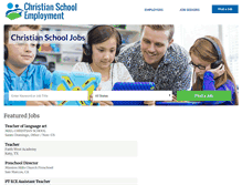 Tablet Screenshot of christianschoolemployment.com